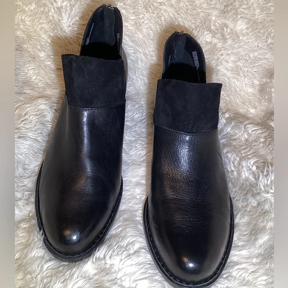 Born Karava women’s black leather ankle boots size 10